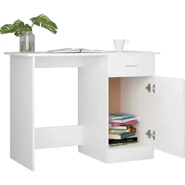vidaXL Schreibtisch Weiß 100×50×76 cm Holzwerkstoff