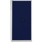 BISLEY Stahlschrank Universal E722A03G505 lichtgrau, oxofordblau 91,4 x 40,0 x 180,6 cm, aufgebaut