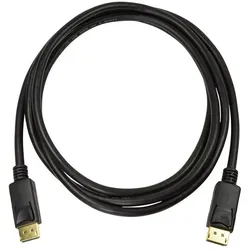LogiLink DisplayPort Kabel male-male 4K/120Hz + 8K/60Hz Audio Video vergoldete Stecker schwarz 2m
