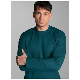 TRIGEMA T-Shirt "TRIGEMA Langarmshirt aus 100% Baumwolle", Herren, Gr. XL, saphir, Single Jersey, 100% Baumwolle, Basic, lang, Rundhals, Shirts T-Shirt