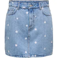 Only Jeansrock Damen Floral Blau 36