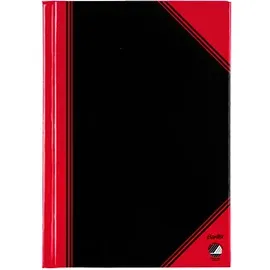 Bantex Notizbuch Chinakladde A6 blanko Schwarz/Rot