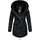 Navahoo Damen Wintermantel Winterparka Gefüttert mit 2 Kunstpelz-Kapuzen Sweety Deluxe