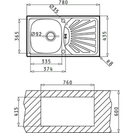 PYRAMIS ET78 Margarita edelstahl glatt