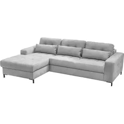 Ecksofa EXXPO - SOFA FASHION "Bonito", grau (warm grau), B:260cm H:85cm T:176cm, Sofas, Sitztiefenverstellung,Höhenverstellung