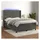 vidaXL Boxspringbett mit Matratze & LED Dunkelgrau 140x200 cm Samt