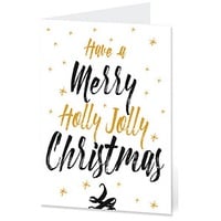 LUMA Weihnachtskarte Schrift schwarz/gold DIN B6