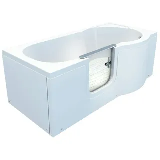 AcquaVapore Seniorenwanne mit Tür S12-L Badewanne 170x85cm ohne Armatur