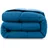 Wometo Steppbett 135x200 cm Oeko-Tex®, Wende-Design dunkelblau – blau