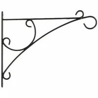 Siena Garden Wandhaken Curve, 35 cm, schwarz