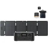 ECOFLOW RIVER 3 Tragbare Powerstation mit 45 W Solarpanel, 245 Wh LFP Batterie, bis zu 600 W Leistung, GaN verdoppelt die Laufzeit, <10 ms USV, 30% kompakterer Solargenerator für Outdoor-Camping