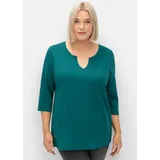 sheego 3/4-Arm-Shirt Blau 40/42