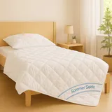Traumschlaf Seidendecke Clean Silk, Füllung: 60% Seide, 40% Baumwolle 135x200 cm - weiß