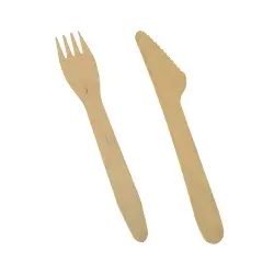 Papstar Pure Besteck, Holz 86942 , 1 Packung = 500 Stück
