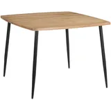 Boxxx Esstisch, Schwarz, Akazie, Holz, Metall, Akazie, Hartholz, Holz, quadratisch, konisch, 105x76x105 cm, in verschiedenen Größen erhältlich, Esszimmer, Tische, Esstische, Esstische quadratisch