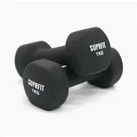 SF SUPRFIT Suprfit Vinyl Gymnastikhanteln (Paar) schwarz 2x7 kg