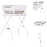 Chipolino Babywanne, Wickeltisch 2 in 1 Sonata Ständer faltbar Thermometer 11 kg beige