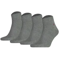 TOMMY HILFIGER Herren Quarter Socken, 4er Pack - Sneaker, Unifarben, 39-49 Grau 43-46