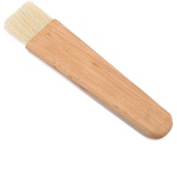 Holz Rosshaar Grill Gebäck Öl Backpinsel Sauce Butter,Pilipane Holzbacken Kochen Backen Pinsel Hitzebeständige Gebäck BBQ,Backpinsel und flexible Naturborsten,zum Einfetten(flat handle)