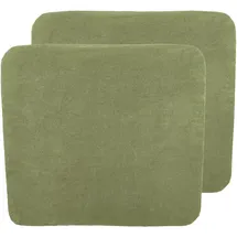 Meyco Baby Wickelauflagenbezug Frottee - 2er Pack - 85x75cm - Spannbetttuch Wickelunterlage - 80% Baumwolle - Oeko Tex zertifiziert - weich & hautfreundlich - waschmaschinenfest - Olive Grün