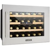 Klarstein Einbau-Weinkühlschrank, 1 Zonen Getränkekühlschrank Klein, Kleiner Weinschrank 57L, Wein-Kühlschrank Klein mit Glastür, Indoor/Outdoor Flaschenkühlschrank, Wine Fridge 24 Flaschen