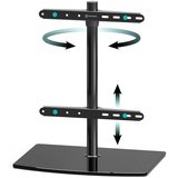 ONKRON TV Standfuss TV Ständer höhenverstellbar & schwenkbar - TV Halterung 32 Zoll - 75 Zoll für Flach&Curved Bildschirme bis 35 kg min VESA Standfuss 100x100 max 400x400mm / TV Stand Schwarz PT3