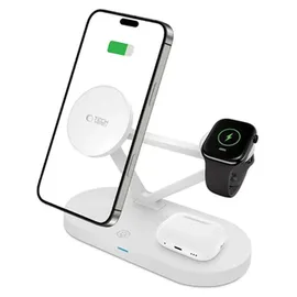 TECH-PROTECT QI15W-A41 3in1 Wireless Charger with MagSafe Apple Devices - Weiß