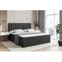 Altdecor BOXBETT, Schwarz, Höhe ca. 19 cm, 140x200 cm,