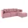 OTTO home Ecksofa OTTO HOME "Nöre L-Form", rosa (rosé), B:262cm H:74cm T:172cm, Samtoptik (100% Polyester);Struktur (100% Polypropylene);Webstoff (100% Polyester);Struktur fein (100% Polyester);Luxus-Microfaser Lederoptik (100% Polyester);Baumwoll-/Leinenmix (60%