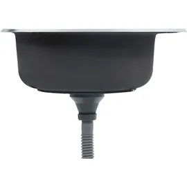 vidaXL Einbauspüle mit Sieb und Siphon Edelstahl