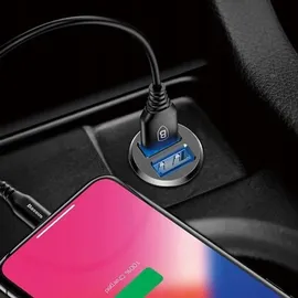 Baseus Autoladegerät 2x USB 3,1 A Schwarz