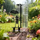 yeeplo Regenmesser für Garten Regenmesser FrostsicherGartendeko, Ersatzglas Niederschlagsmesser für Gartenliebhaber für Hof Deck Rasen Landschaft Terrasse (A)