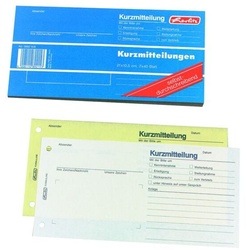 Herlitz Formularbuch »Kurzmitteilung« gelb, 21x10.5 cm