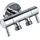 Aloni Doppel Eckventil Absperrventil Silber 1/2" x 3/8" x 3/8"