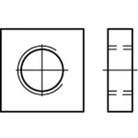 Industrial Quality Supplies DIN 562 Vierkantmuttern 04 M 2