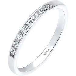 Elli DIAMONDS Aufsteckring Funkelnd Diamant (0.04 ct) 925 Silber Ringe   Damen 