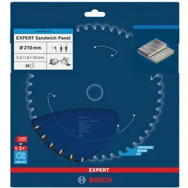 Bosch Kreissägeblatt 210x30 mm Z36 1 Stück