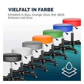 CASARIA Rollhocker Kunstleder Rot