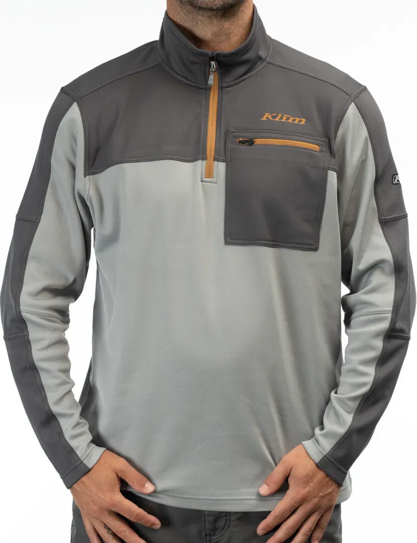 Klim Glacier 1/4 Zip Pullover, grau, Größe M für Männer