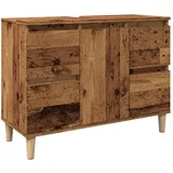 vidaXL Waschbeckenunterschrank Altholz-Optik 80x33x60 cm Holzwerkstoff