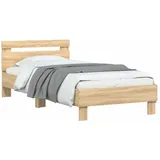 vidaXL Bettgestell mit Kopfteil Sonoma-Eiche 80 x 200 cm Holzwerkstoff