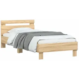 vidaXL Bettgestell mit Kopfteil Sonoma-Eiche 80 x 200 cm Holzwerkstoff