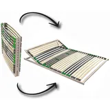 Lattenrost Lattenrost 120x200 verstellbar - FlexSTAR, Lattenrost2go, Kopfteil manuell verstellbar, Fußteil nicht verstellbar, fertig montiert, Kopfteil und Härtegrad einstellbar, Duo-Kappen braun|grün