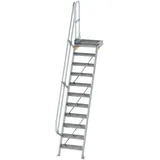 Günzburger MUNK Aluminium-Treppe Plattform 60° 11 Stufen
