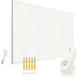 Wiltec Infrarotheizung 520 Watt inkl. Wlan-thermostat, energieeffizienter Heizkörper mit WLAN Steuerung, Wandmontage Elektroheizung, Heizpaneel IR