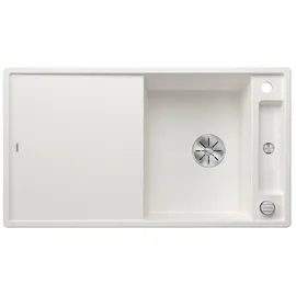 Blanco AXIA III 5 S weiß + Excenterbetätigung + InFino + Holzschneidbrett