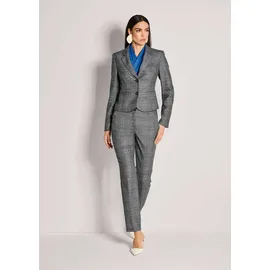 Madeleine Glencheckblazer mit Stretchkomfort in steingrau / melange / royalblau | Gr.: 34