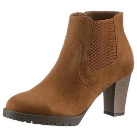 aniston shoes Stiefelette, Ankleboots mit seitlichem Stretcheinsatz - NEUE KOLLEKTION braun 40 EU