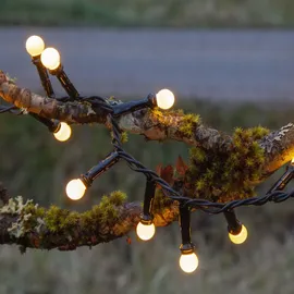 Star Trading LED-Lichterkette Berry Mini 6 m Schwarz Warmweiß