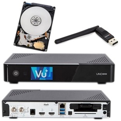 VU+ »UNO 4K SE 1x DVB-S2 FBC Sat Receiver Twin Tuner PVR Linux Satellitenreceiver mit 1TB Festplatte und Wlan-Stick 150 MBit/s« SAT-Receiver